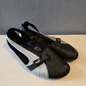 Puma Black and Gray Slip-On Shoes